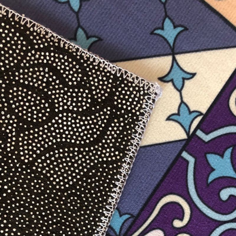 Morocco Geometric Pattern Rug Polyester Area Carpet Stain Resistant Rug for Home Decor