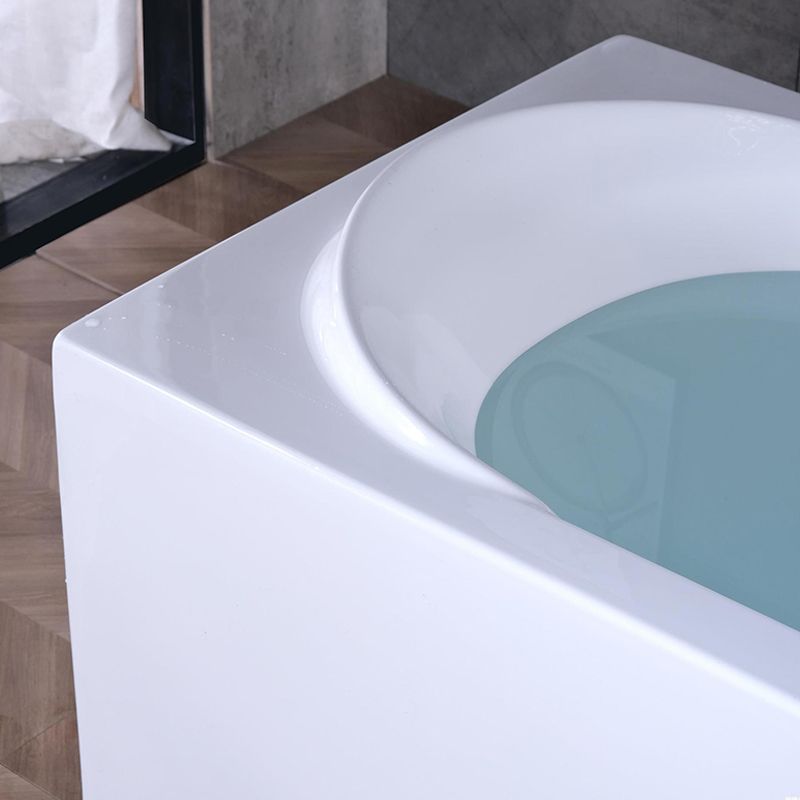 Bathroom Acrylic Tub with Internal Drain Soaking Stand Alone Bath Tub