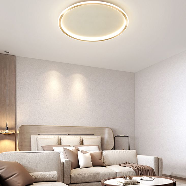 Circular Flush Mount Light Fixtures Modern Aluminum Flushmount