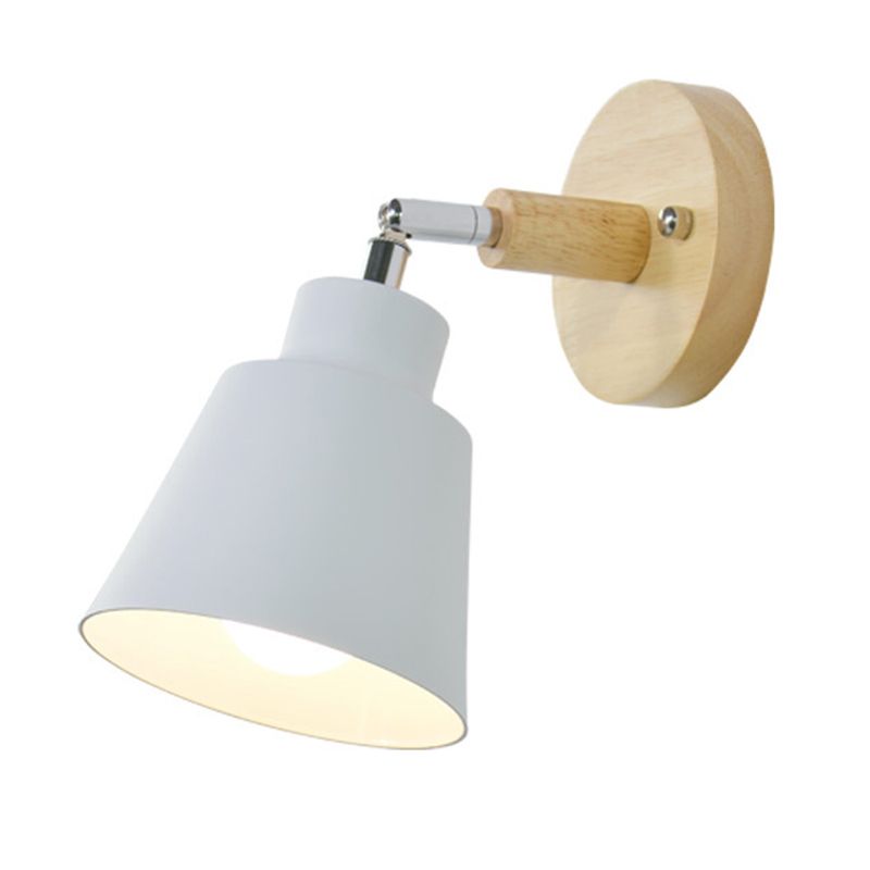 Cone Wall Mounted Lamp Modern Simplicity Macaron Aluminum Wall Mount Lamp for Living Room