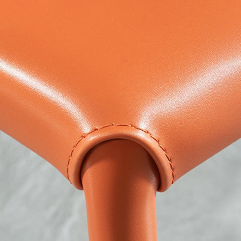 Contemporary Style Dining Chairs Armless Side Chair with Metal Legs