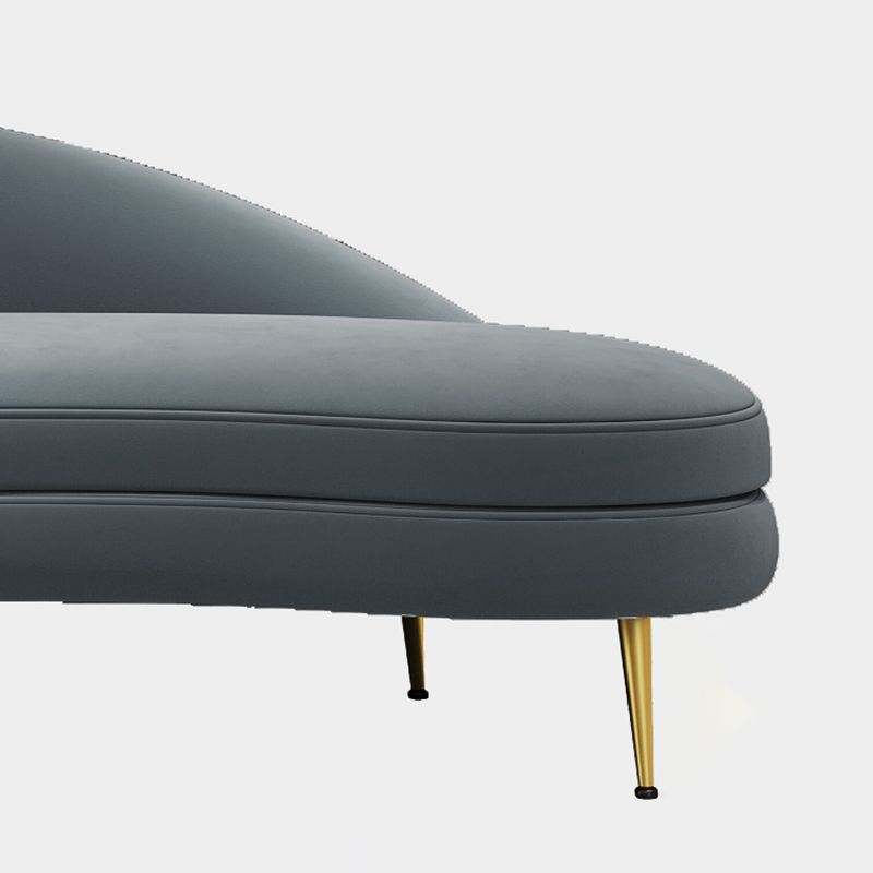 Sofá de terciopelo glamoroso 4 asientos curvos apretados 74.80 "W SOFA para sala de estar