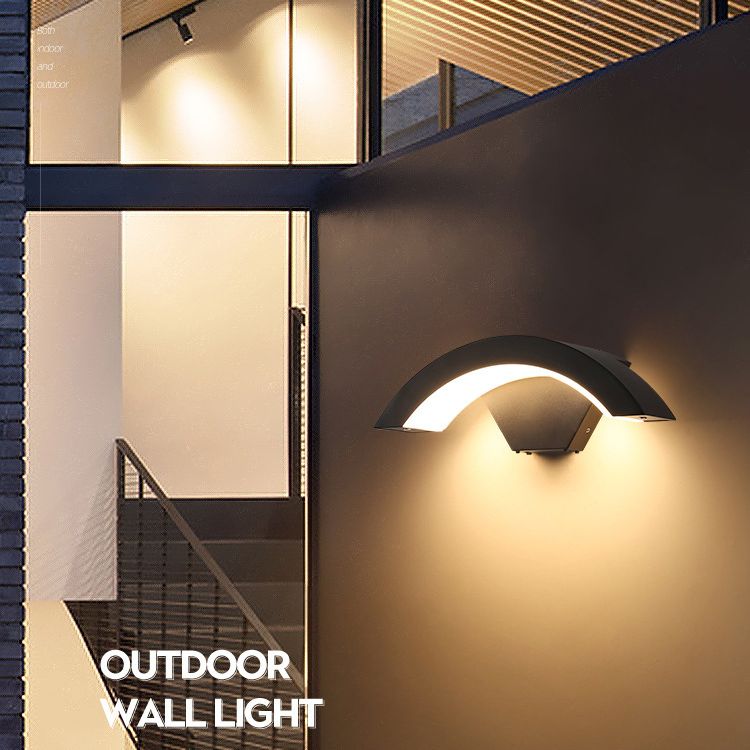 Hedendaagse curve Wall gemonteerde lichten Acrylspoelmontage Wand SCONCE voor balkon