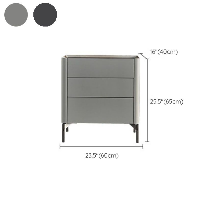 Contemporary Stone Storage Chest Vertical Bedroom Chest with Drawers