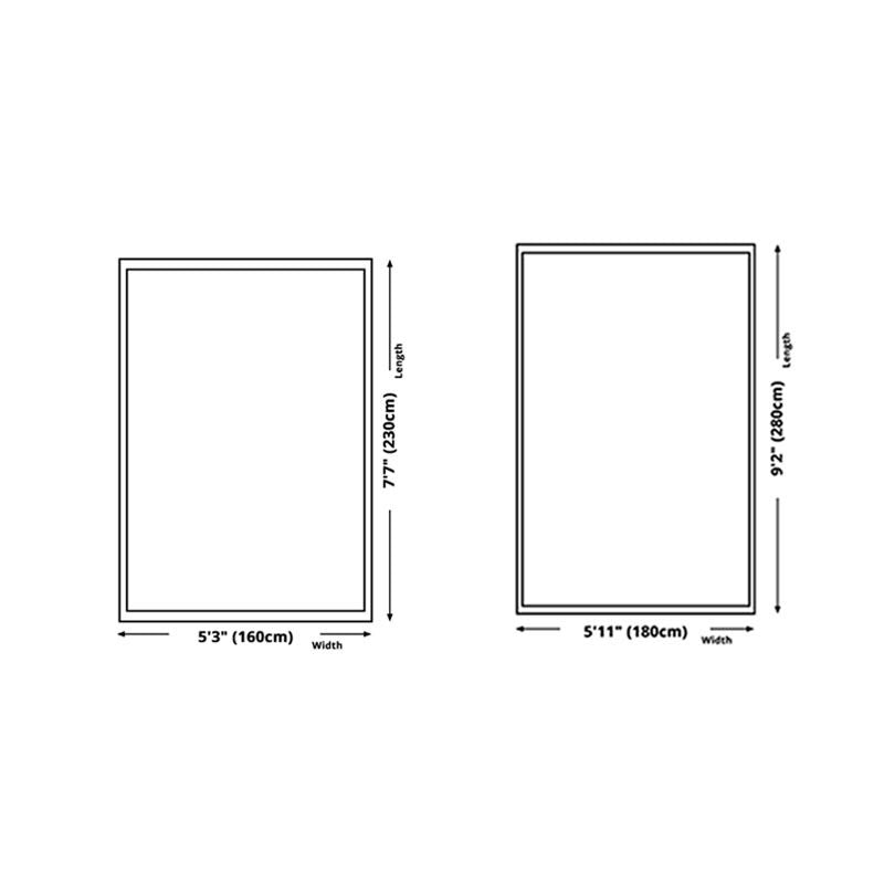 Modern Living Room Area Carpet Color Block Polyester Area Rug Non-Slip Rug