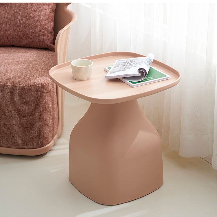 Pedestal Square Accent Side Table Tray Top Side End Snack Table