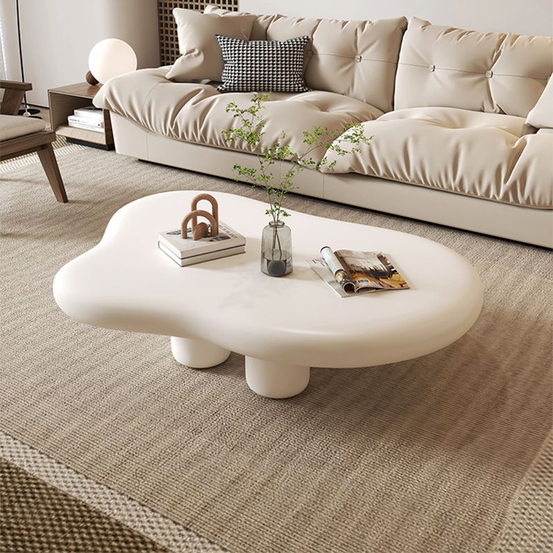 Scandinavian Free Form Coffee Table Wooden 4 Legs Cocktail Table