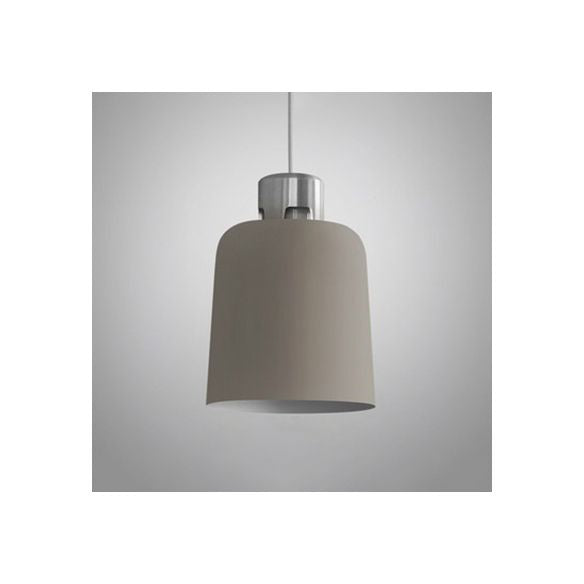 Lámpara colgante de comedor de comedor de sombra de sombra de cubo una bombilla de 9 "/10" /11.5 "/14" de ancho de ancho simple luz colgante de techo en gris