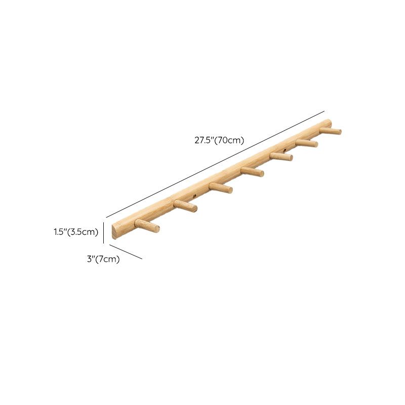 Wooden Coat Rack Contemporary Style Home Wall Hanging Coat Hanger