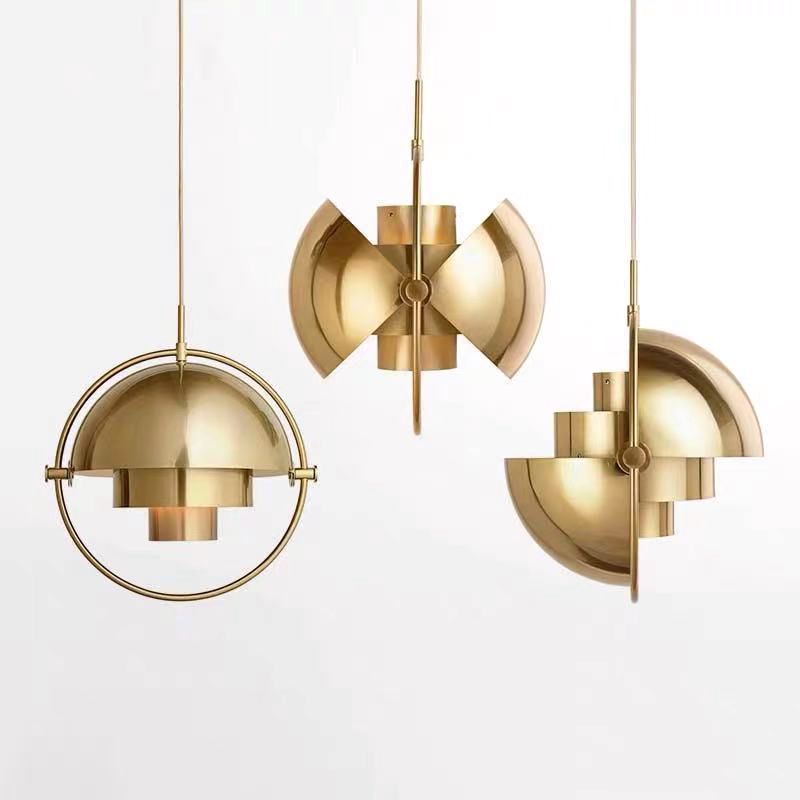 Contemporary Shaded Hanging Light Fixture Metal Living Room Ceiling Pendant Light