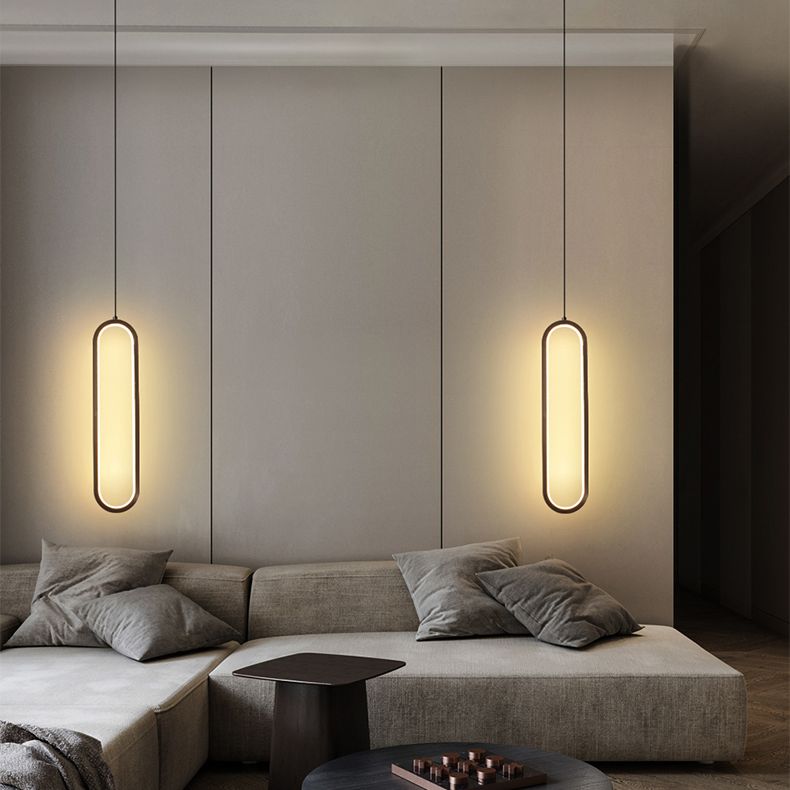 Amélioration de l'éclairage pendentif de style simplicité kit de pendentif LED oblong