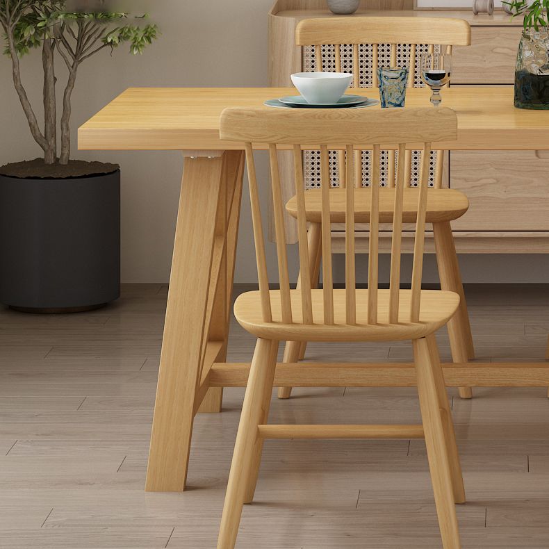 Modern 1/3/4/5 Pieces Dining Set Rectangle Pine Wood Dining Table for Dining Room