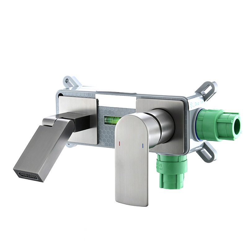 Modern Wall Mounted Bathroom Faucet Waterfall Spout Bathroom Faucet
