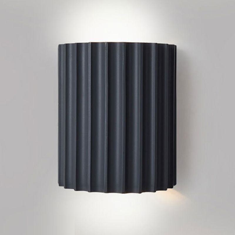 Modern Style Half Cylinder Wall Light Resin 2 Light Sconces for Bedroom