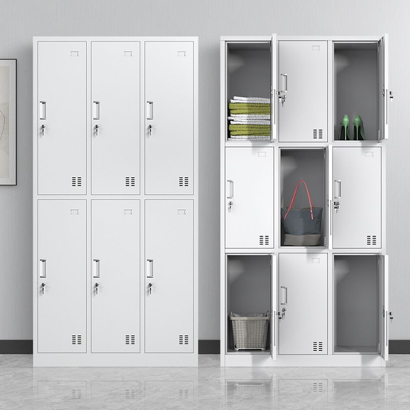 Metal Contemporary Cabinet for Home White Steel Storage Cabinet