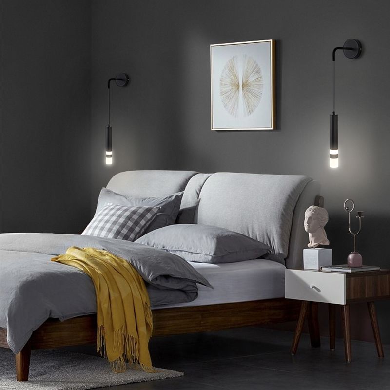 Lámpara de pared de lectura metálica moderna Fixtura de apliques de pared doméstica para sala de estar de dormitorio