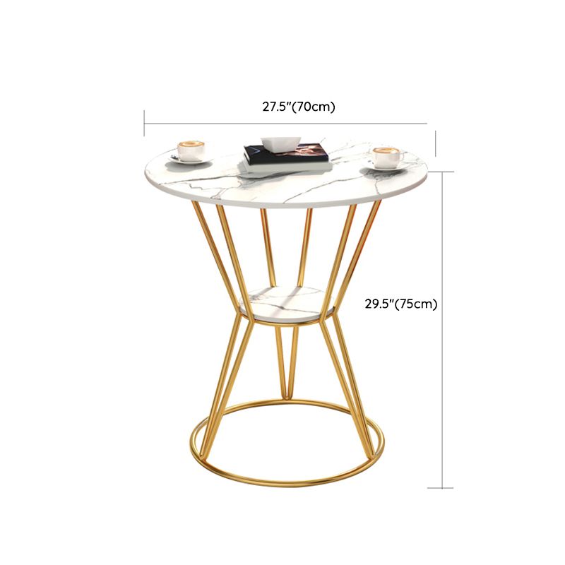 White Stone Top Dining Table Set 1/2/4 Pieces Modern Dinette Set