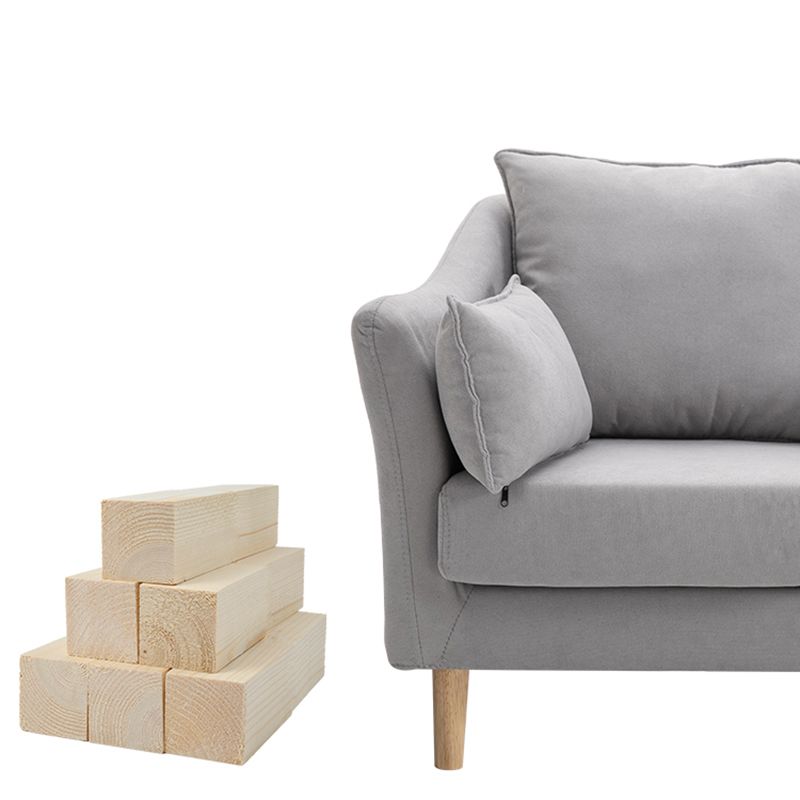 Scandinavian Loose Back Sofa 27.17" H Square Arm Slipcovered Loveseat