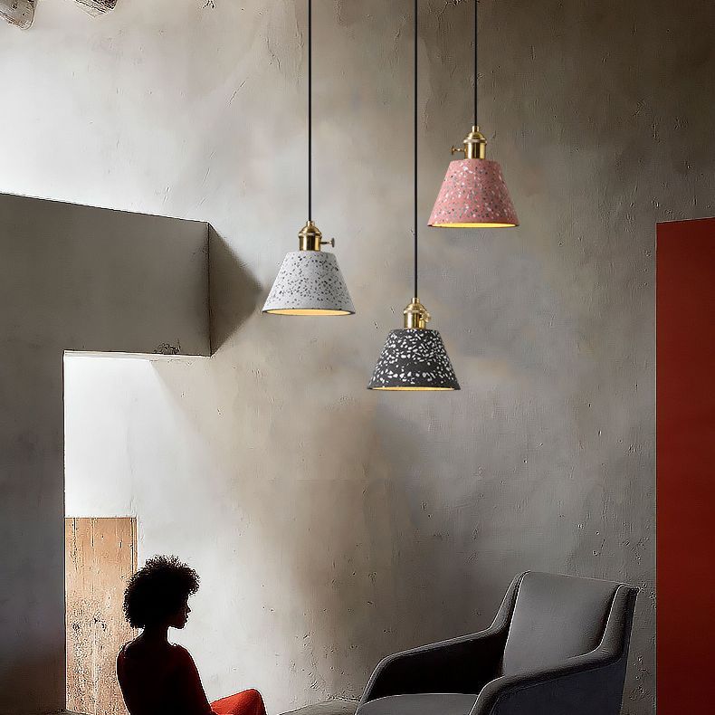 Plafonds pendentif en pierre avec une teinte moderne 1 pendentif lumineux