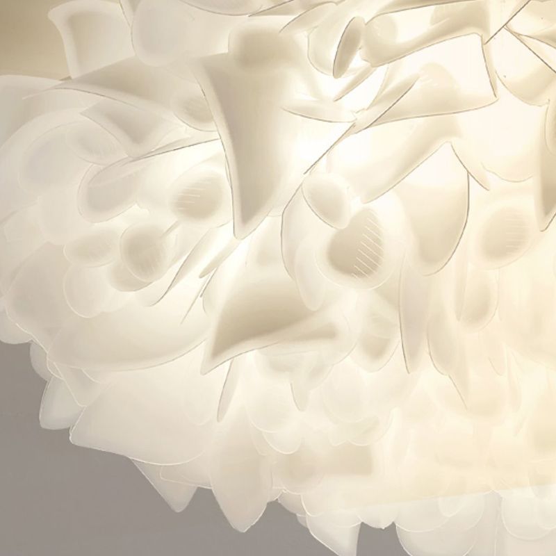 LED Modern Metal Flush Mount Geometric Shape Ceiling Light with PVC Shade for Bedroom