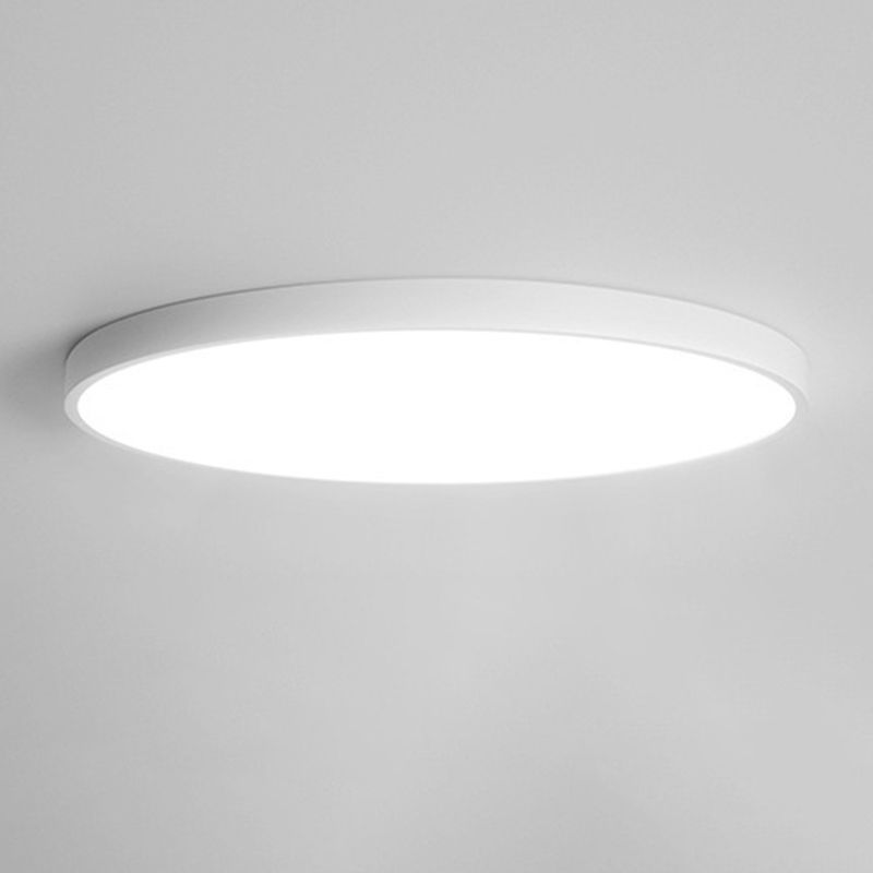 Single White Modernism Flush Mount Lighting LED Round Ceiling Light for Foyer