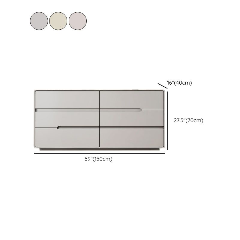 Modern Horizontal Double Dresser Wood Storage Dresser for Bedroom