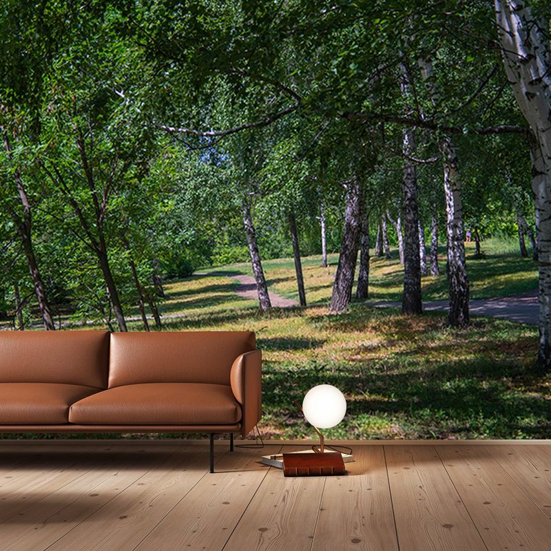 Bright Color Forest Mural Contemporary Living Room Wall Mural