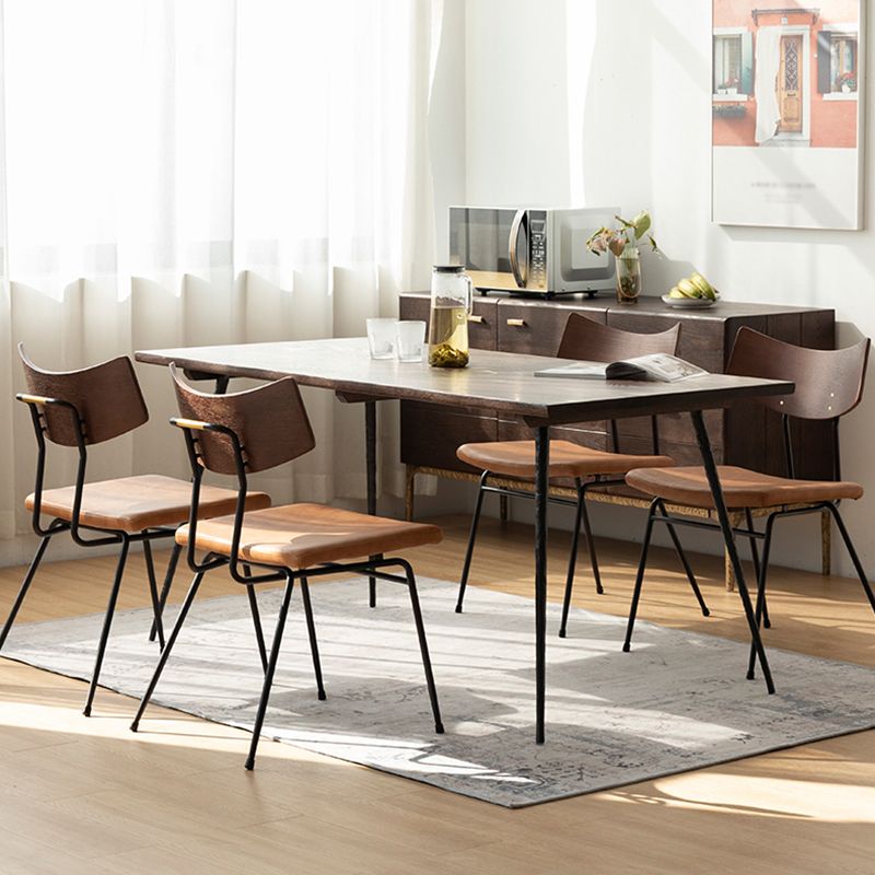 Rectangle Table Dinette Table Industrial Dinner Room Kitchen Table for Indoor