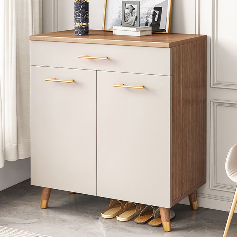 Modern Accent Cabinet with Solid Wood Straight Legs and Doors