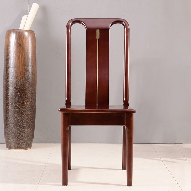 Solid Wood Traditional Dining Chair Matte Finish Side Chair for Home