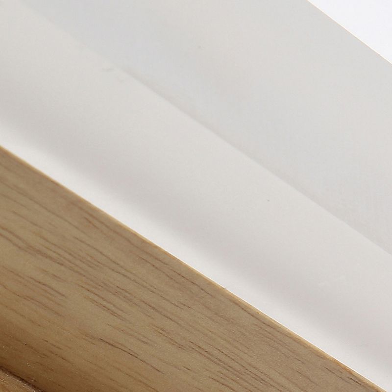 Nordic Style Wooden Vanity Light LED Rectangle Shape Vanity Lamp for Shower Room