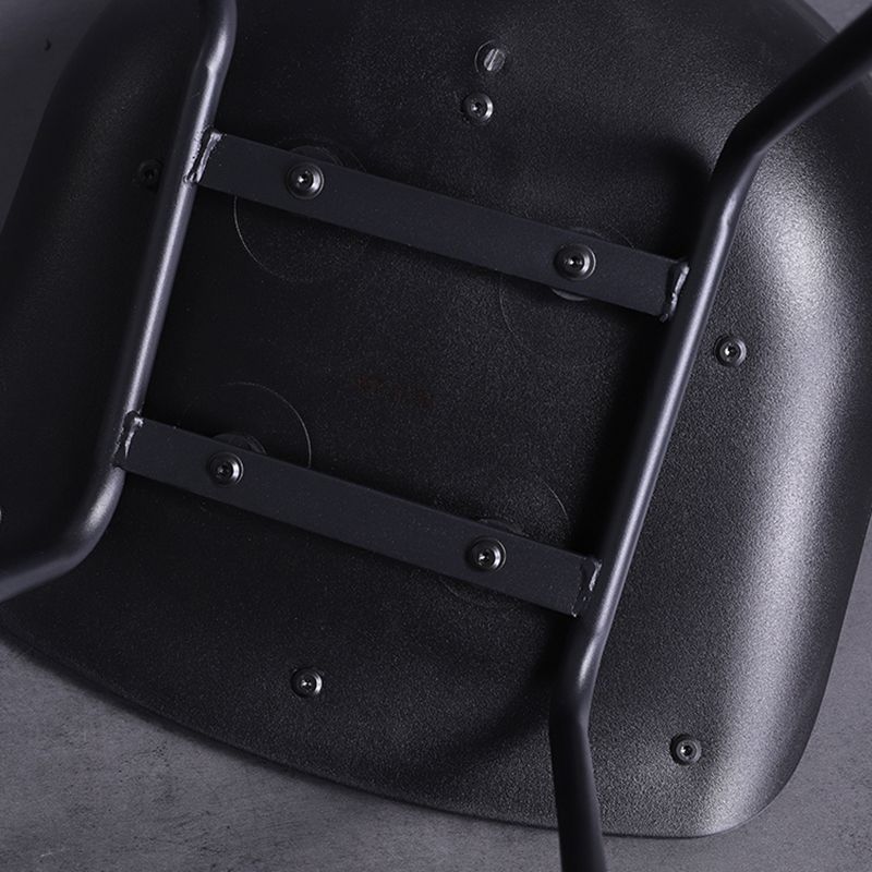 Tabouret de bar industriel rembourré blanc, haut d'intérieur noir avec siège baquet