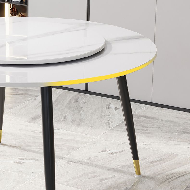 1/4/7 Pcs Metal Modern Dining Room Set with Round Table Dining Set