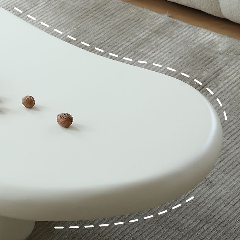 14"H Contemporary Coffee Table White Single Coffee Cocktail Table