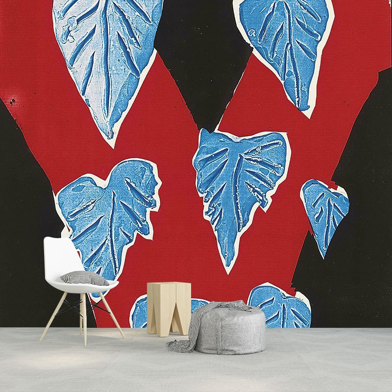 Illustration Leaves Wall Paper Murals Full Size Wall Art for Home, Custom Size Available