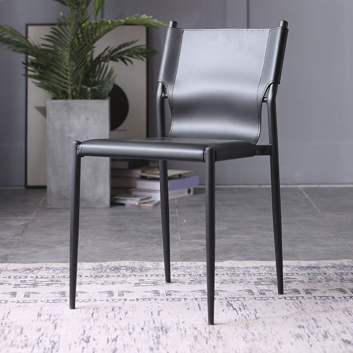 Leather Dining Side Chairs Modern Indoor-Outdoor Chair for Home