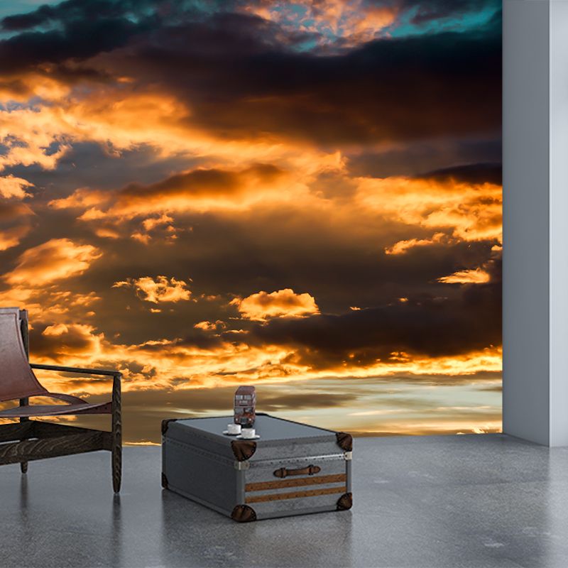 Cloudy Sky Mural Wallpaper Flower Wall Decor for Bedroom Living Room Bedroom