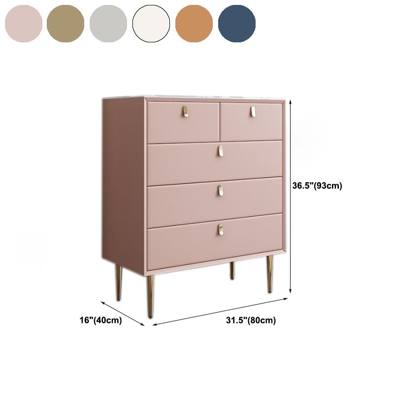 15.6-inch Width Glam Dresser Stone Storage Chest with 5/6 Drawers