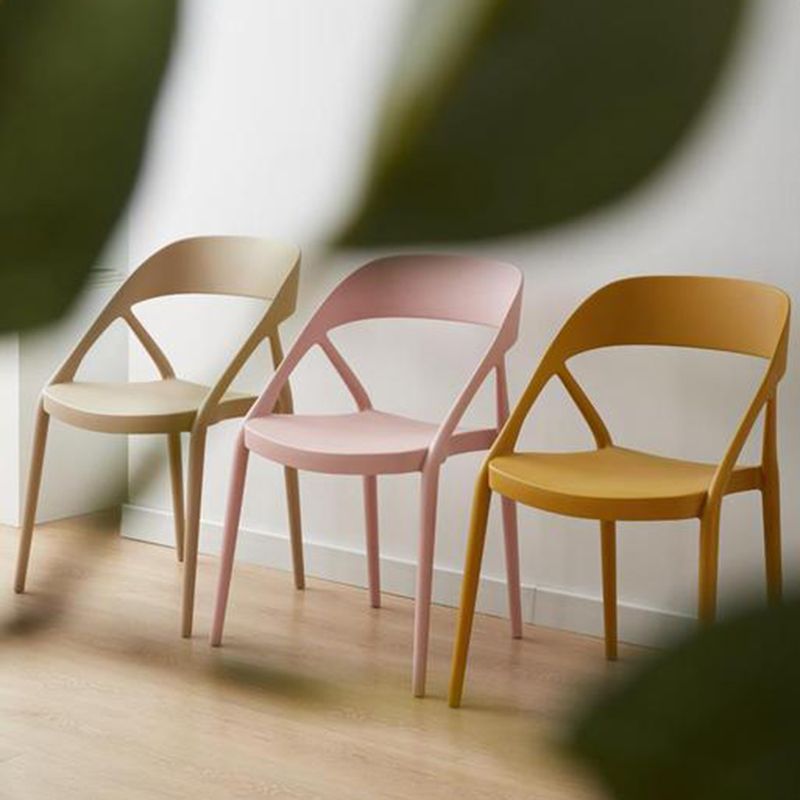 Home Side Chair Plastic Dining Armless Stacking Side Kitchen Chair