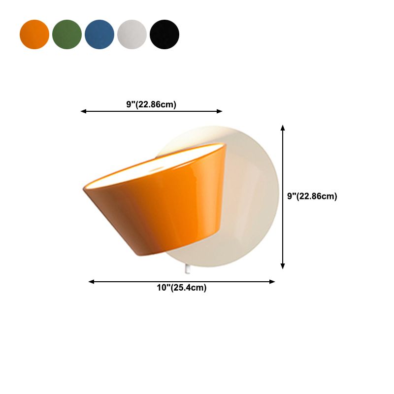 Nordic Style Aluminum Wall Light Circle Shape Rotatable Wall Lamp for Living Room