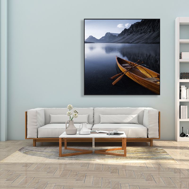 Boat and Sea View Painting for Bedroom in Pastel Color, Multiple Sizes Available