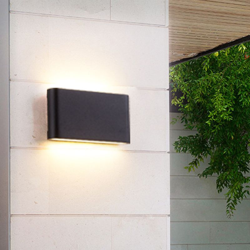 Lámpara de pared de montaje de montaje de color negro/blanco aluminio nórdico pequeño/grande letrero liviano lámpara