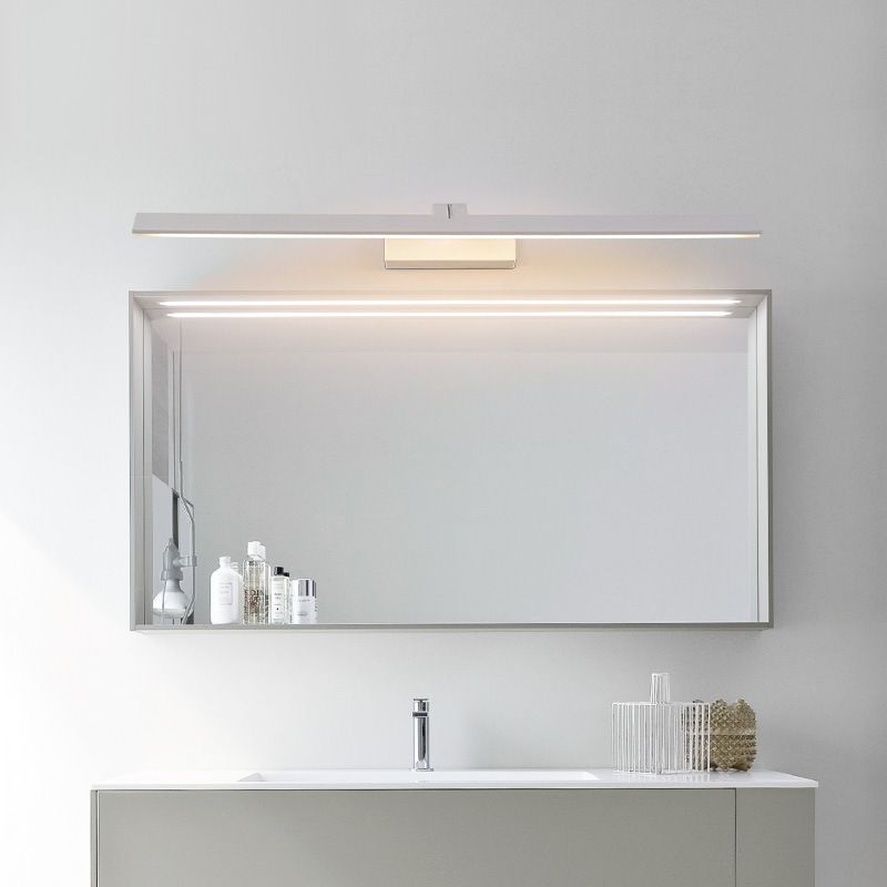 Minimalisme moderne Vanité de salle de bain en métal étanche en métal Lumières à LED acrylique linéaire