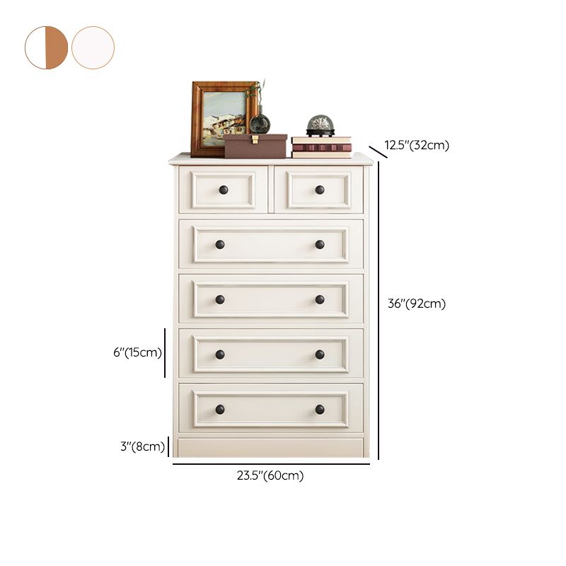 Contemporary Rectangle Chest/Cabinet with Drawers in Rubberwood