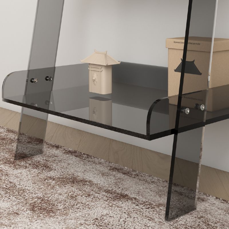 Contemporary Acrylic Bookcase Standard Open Back Bookshelf with Shelves