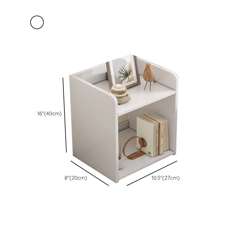 Contemporary Accent Table Nightstand Antique Finish Wood Nightstand with Legs