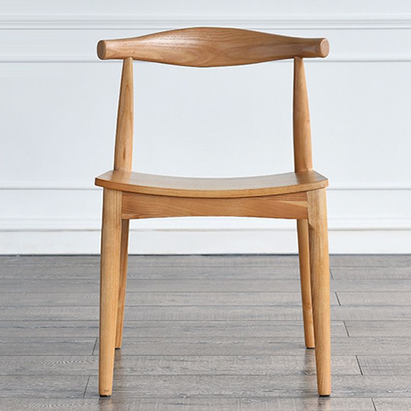 Solid Wood Open Back Side Chair Industrial Dining Side Chair
