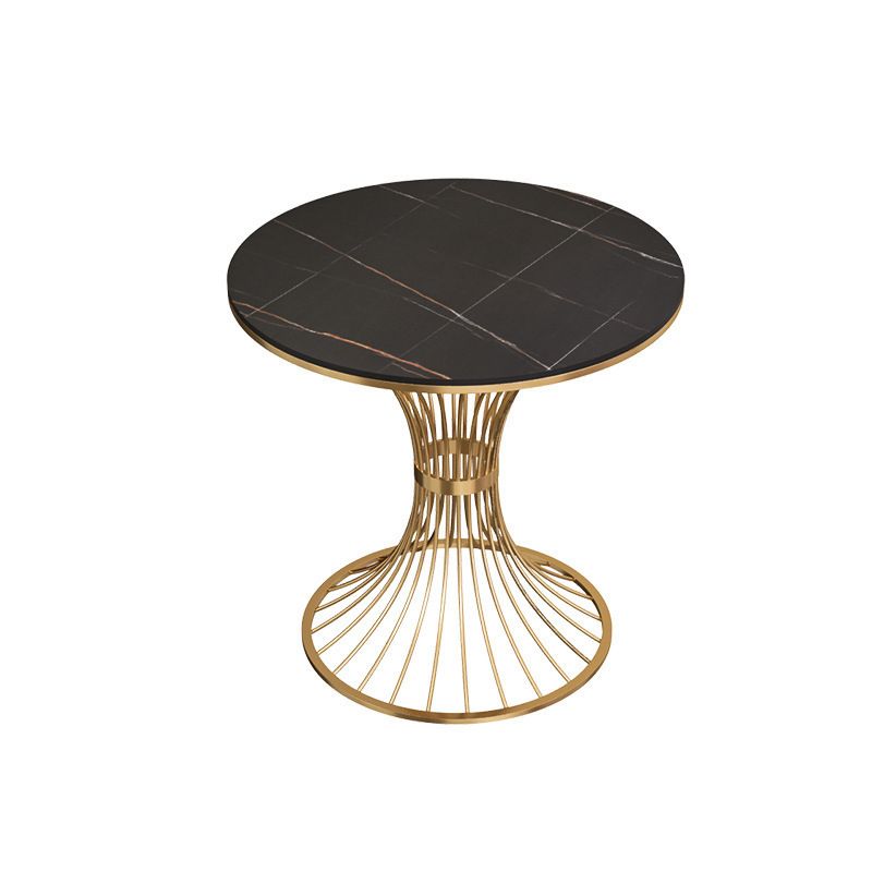Glam Sintered Stone Dining Set Round 1/2/5 Pieces Dining Set with Pedestal Base