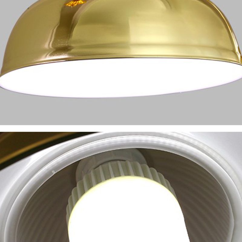 Stainless Steel Billiard Light Country Bowl Shaped Game Room Ceiling Suspension Lamp