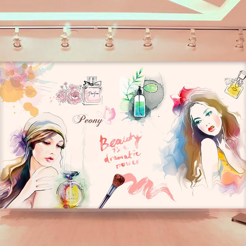 Waterproof Beauty Wall Mural Full Size Elegant Wall Covering for Girl's Bedroom
